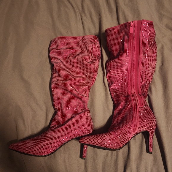 Rhinestone slouchy boots - Picture 1 of 4